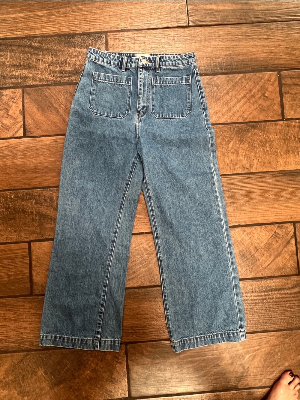 FREE SHIP - ROLLA'S Wide-Leg Sailor High-Rise Jeans - Blue Denim
